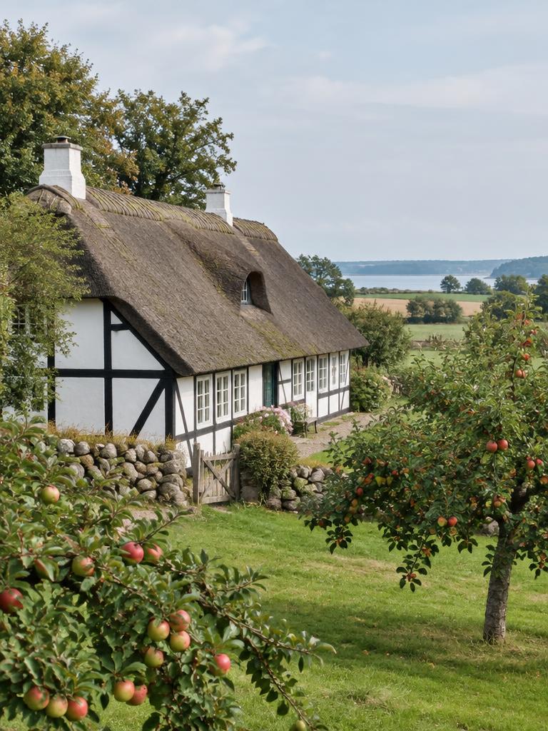 Illustrated countryside of Denmark